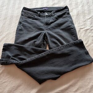 NYDJ Marilyn Black Straight Leg Jeans Lift Tuck Technology Sz 6